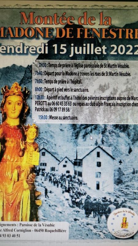 La montée de la Madone de Fenestre au Sanctuaire