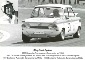 Image d'une carte d'autogramme de Siegfried Spiess