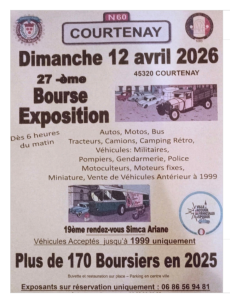 On revient sur l’article : 27ème bourse exposition à Courtenay (45) le 12 avril 2026