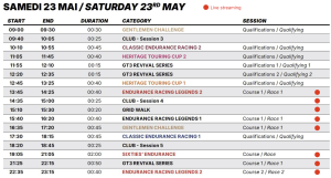 Quoi retenir de ce papier : Spa Classic 2026 à suivre en live vidéo